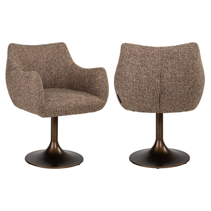 Richmond Möbel Esszimmerstuhl Aldo drehbar brown tweed | 214401
