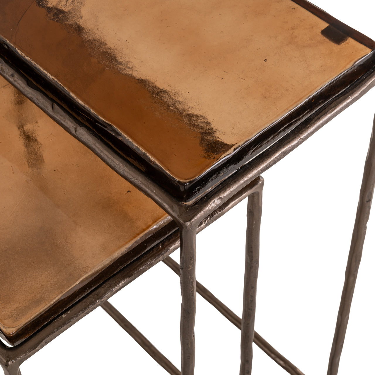 Richmond Möbel | Beistelltisch Villano (Set von 2) | Bronze