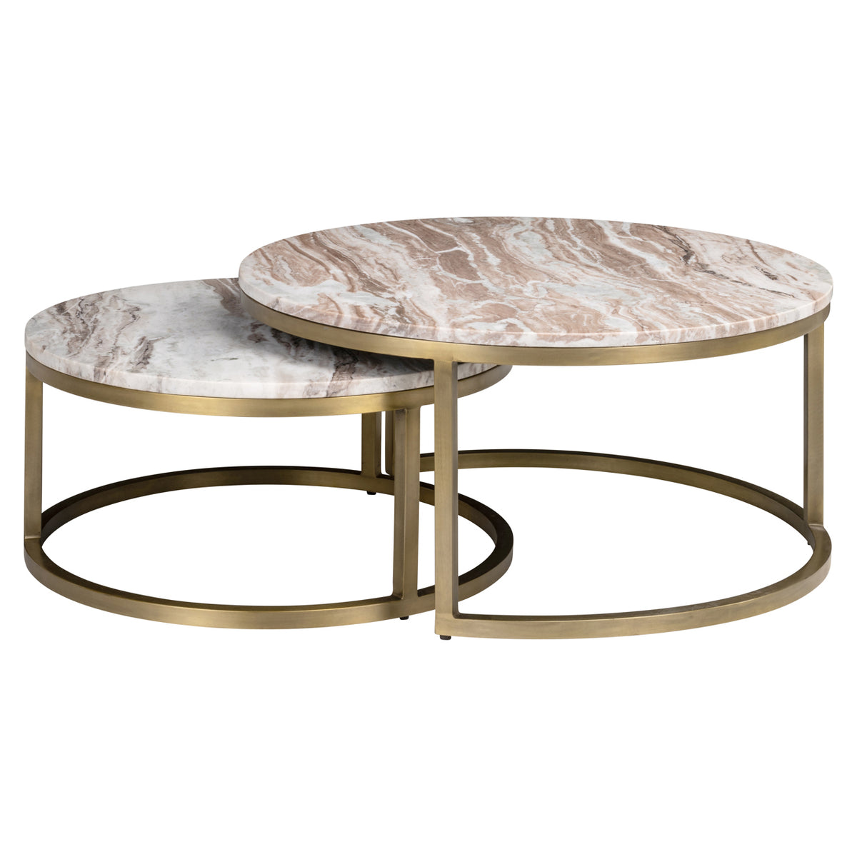 Richmond Möbel Couchtisch Bottega (Set von 2) blush beige | 214522