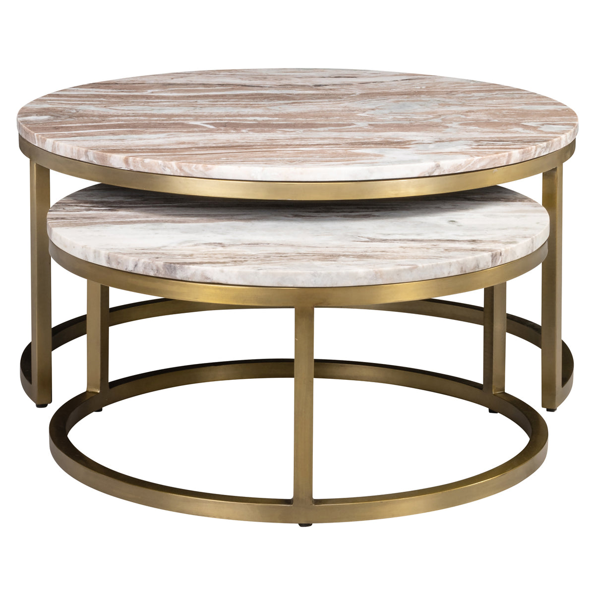 Richmond Möbel Couchtisch Bottega (Set von 2) blush beige | 214522
