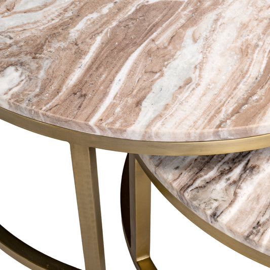 Richmond Möbel | Couchtisch Bottega (Set von 2) | Blush-beige
