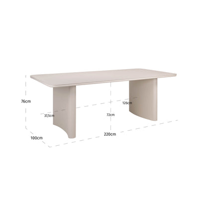 Outdoor Esstisch Senza light beige