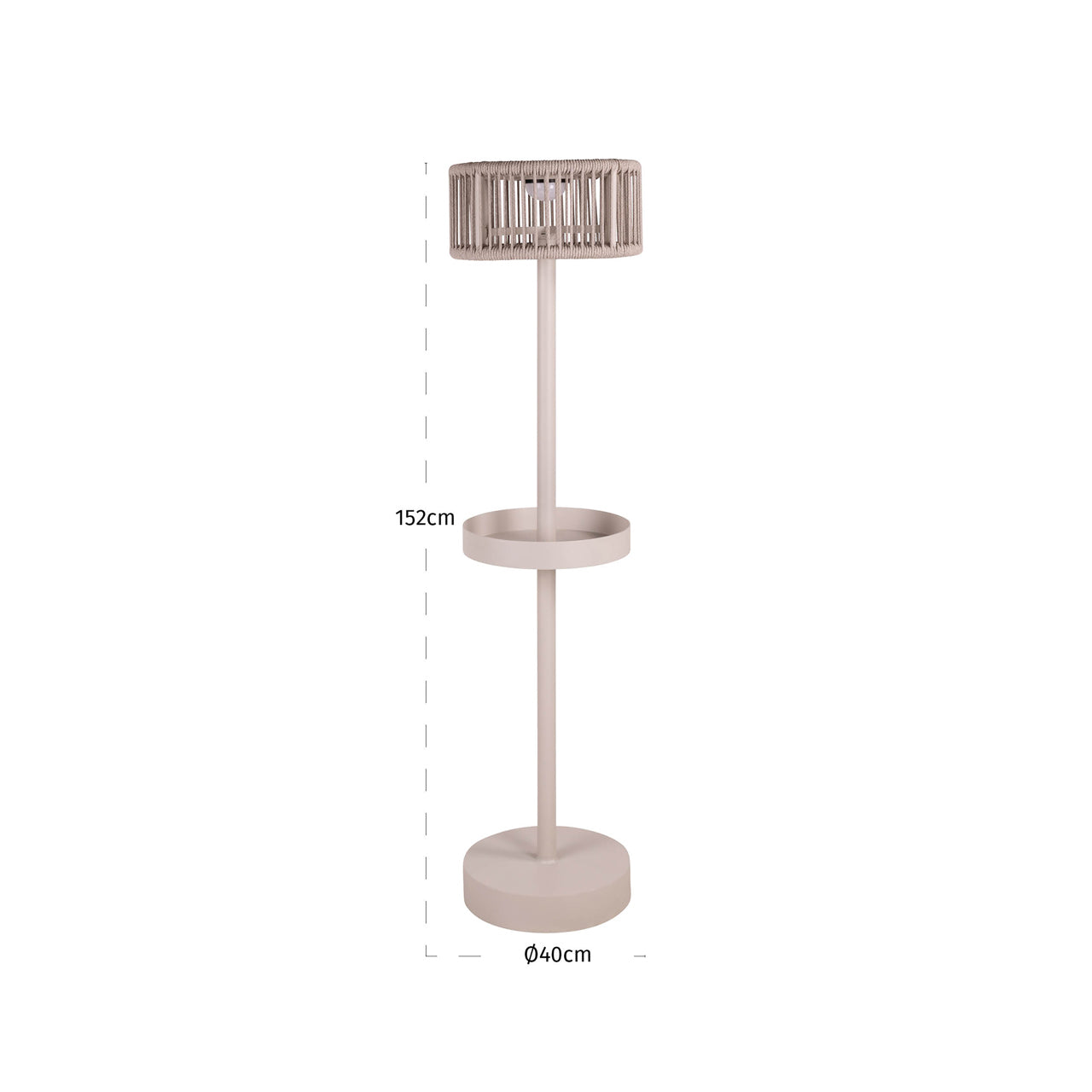 Garten Stehlampe Lunar light beige
