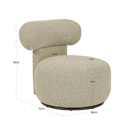 Lounge Stuhl Kaya drehbar