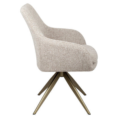 Richmond Möbel Esszimmerstuhl Lisonne drehbar Feuerresistent cayenne brown | 215441