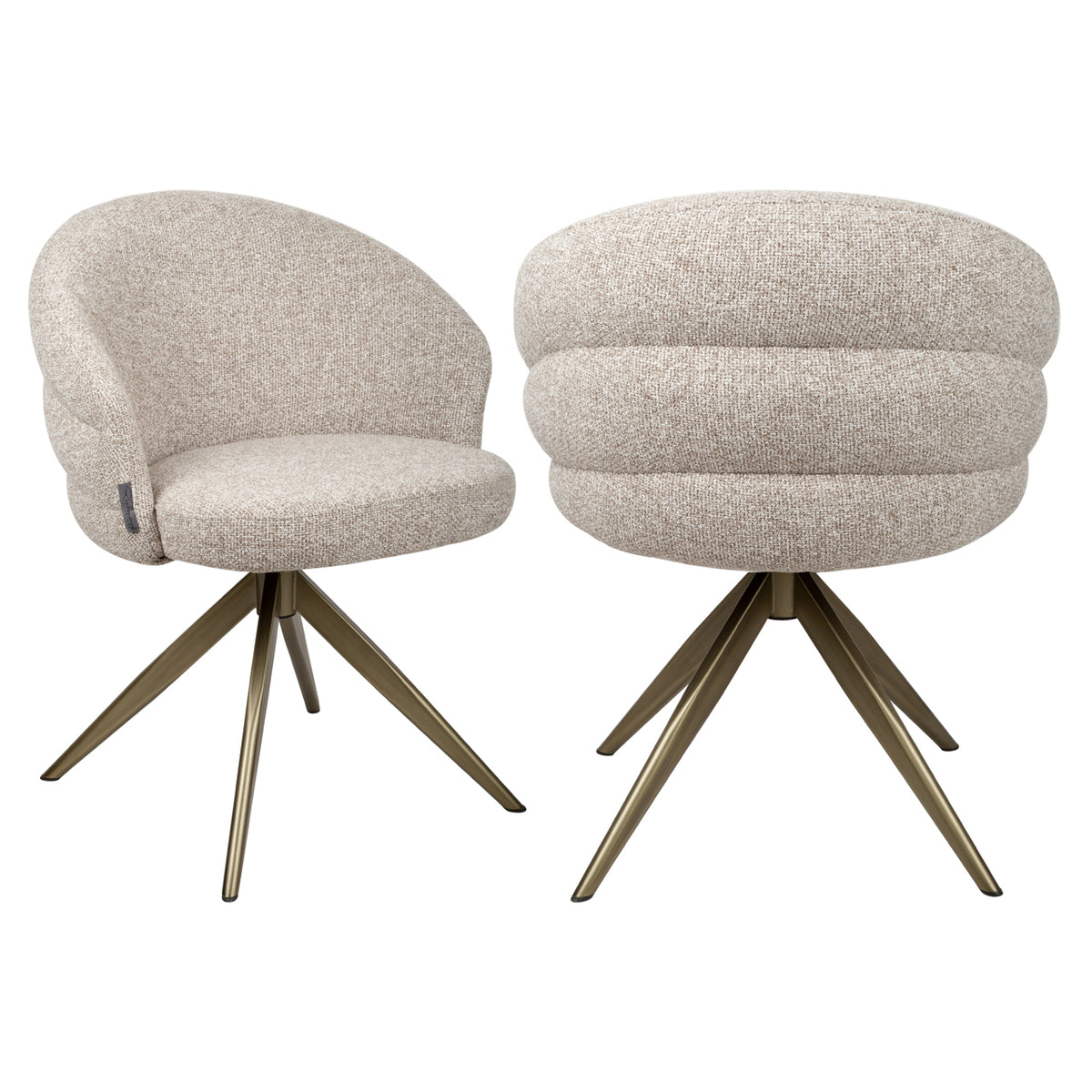 Richmond Möbel Esszimmerstuhl Zendaya drehbar Feuerresistent cayenne brown | 215442