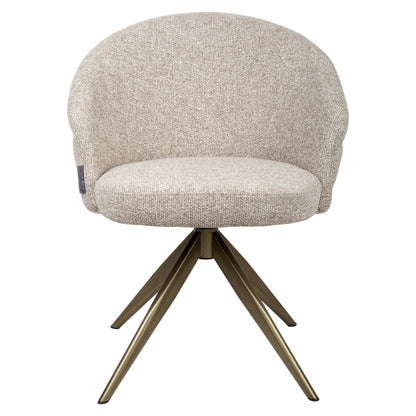 Richmond Möbel Esszimmerstuhl Zendaya drehbar Feuerresistent cayenne brown | 215442