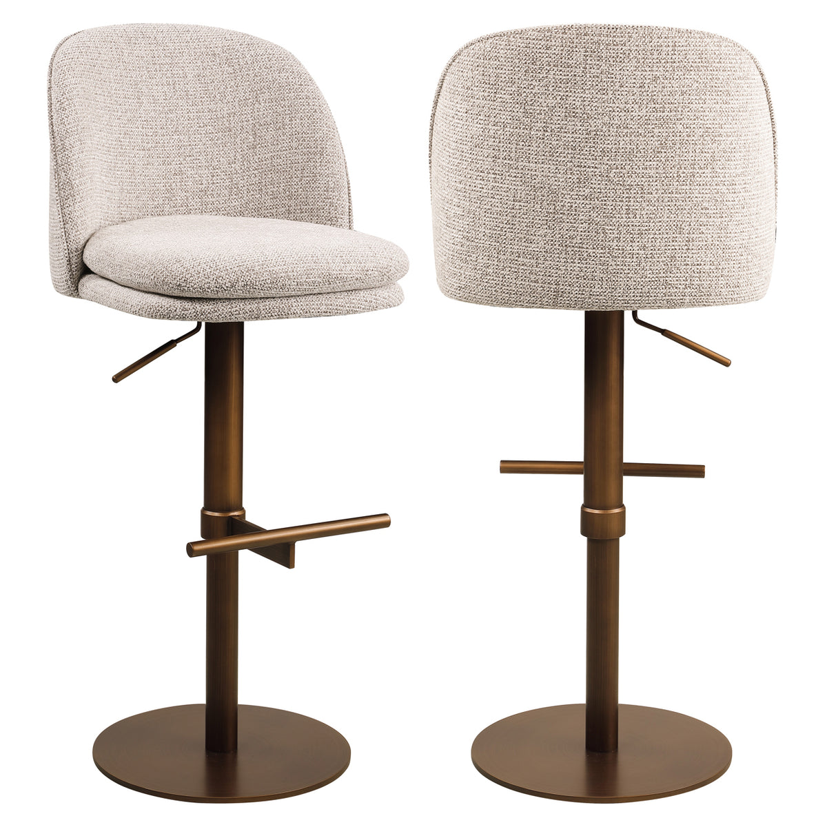 Richmond Möbel Barhocker Vesper drehbar mocca fancy | 215454