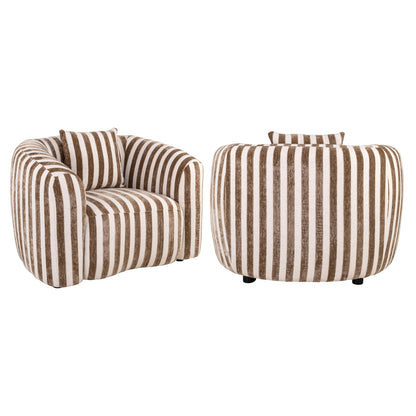 Richmond Möbel Lounge Stuhl Luxandra stripes sand | 215504