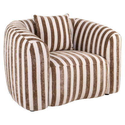 Richmond Möbel Lounge Stuhl Luxandra stripes sand | 215504