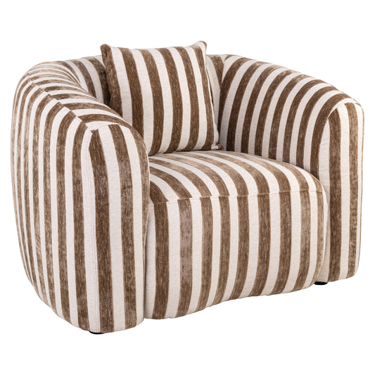 Richmond Möbel Lounge Stuhl Luxandra stripes sand | 215504