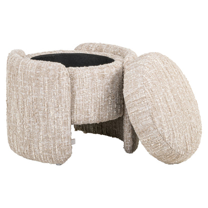 Richmond Möbel Hocker & Fußbank Cupid with storage beige angora | 215524