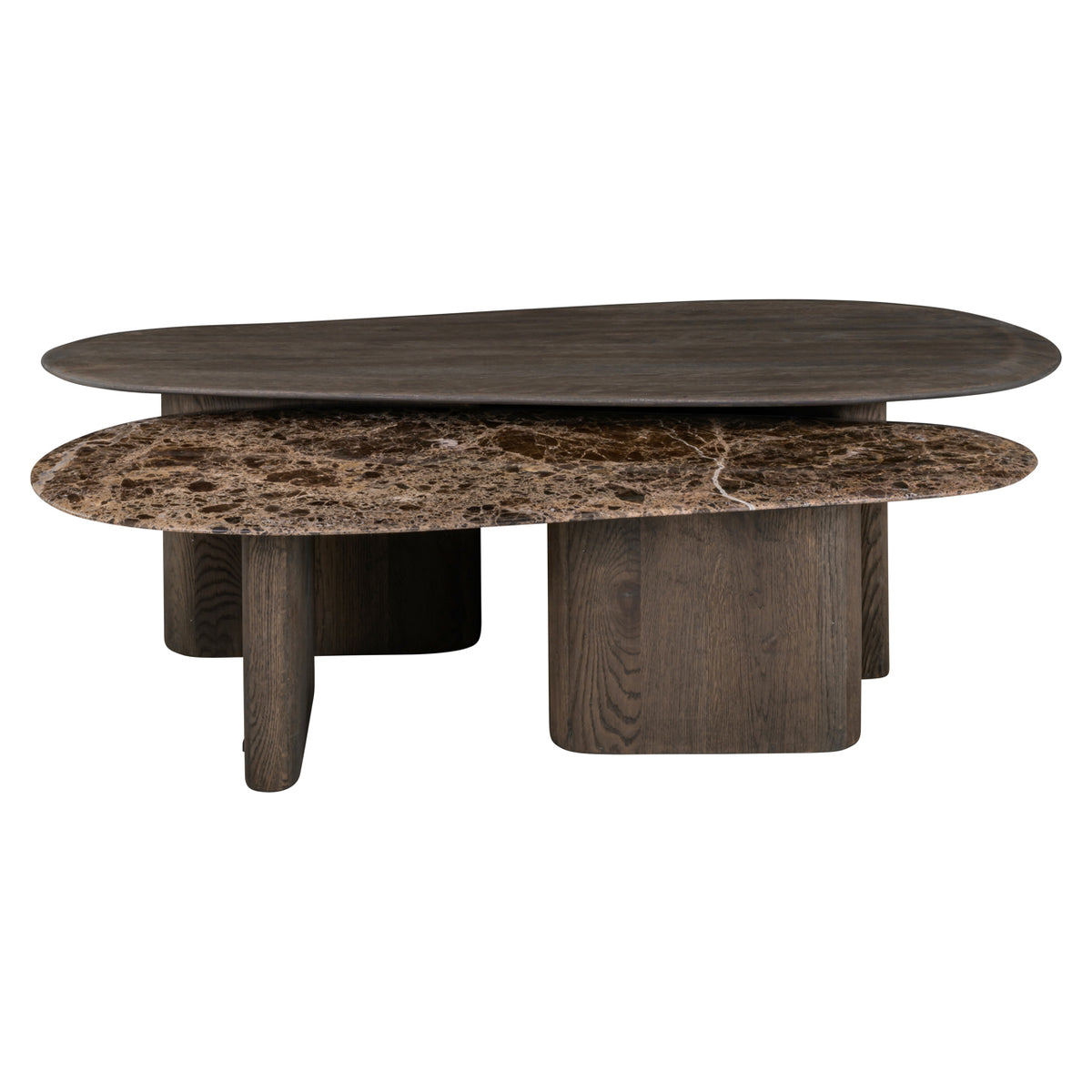 Richmond Möbel Couchtisch Castello (Set von 2) smoked charchoal | 215598
