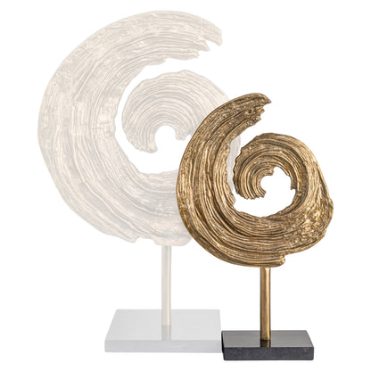 Richmond Möbel Dekoratives Objekt Swirl brass antique | 215784