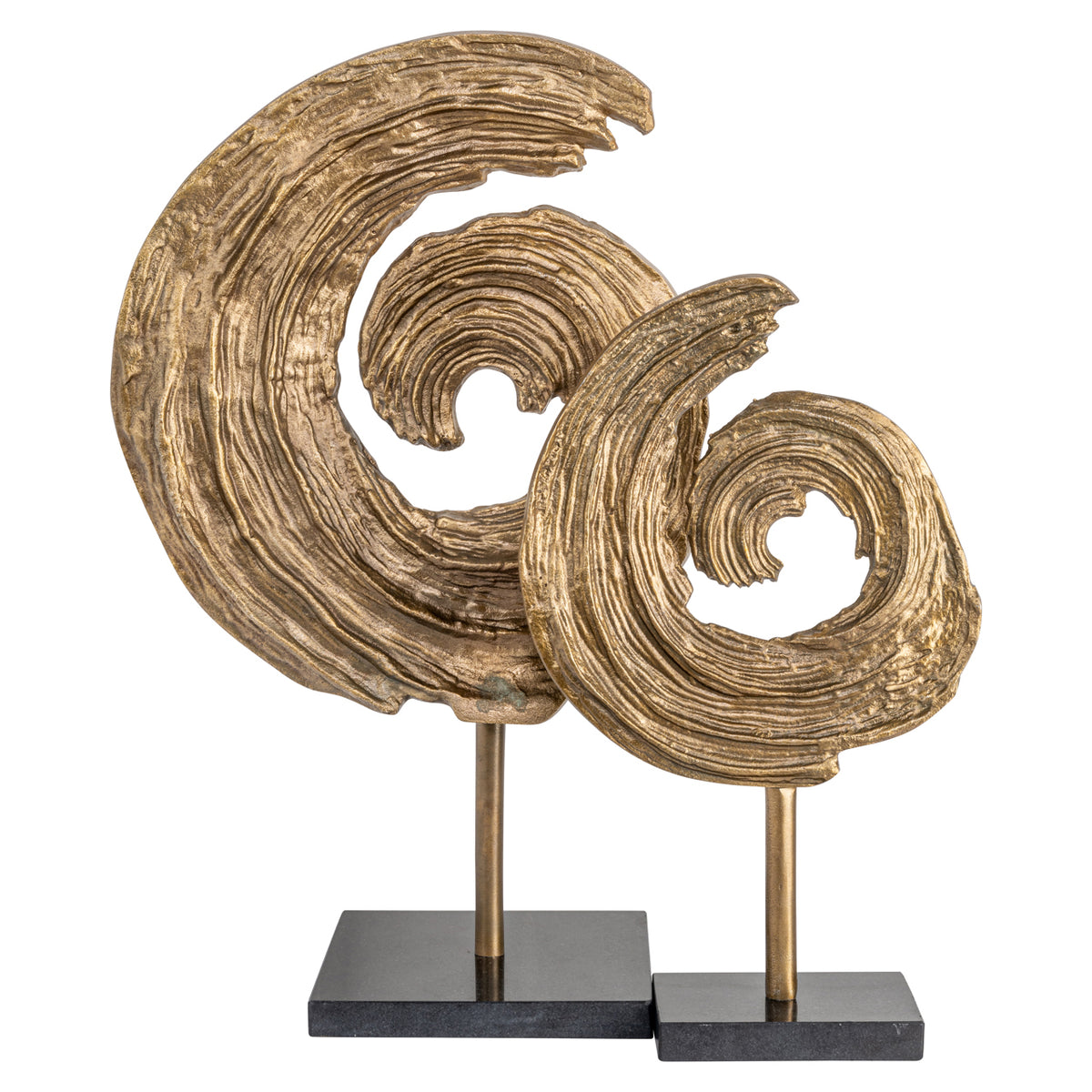 Richmond Möbel Dekoratives Objekt Swirl brass antique | 215784