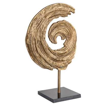 Richmond Möbel Dekoratives Objekt Swirl brass antique | 215785