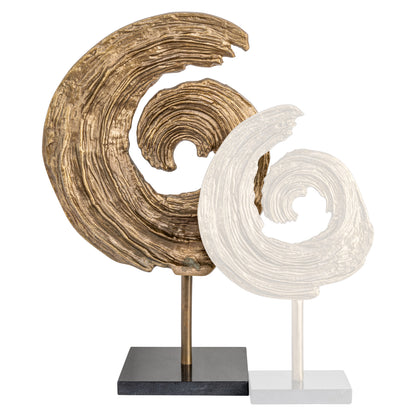 Richmond Möbel Dekoratives Objekt Swirl brass antique | 215785