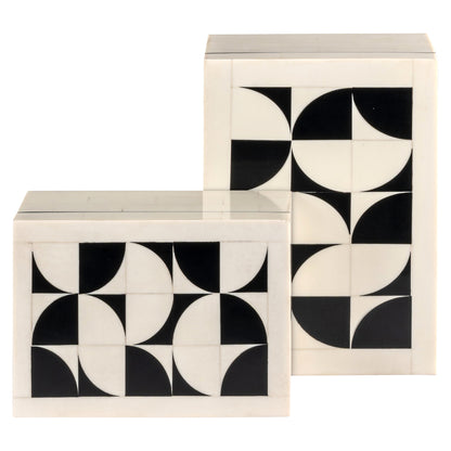Richmond Möbel Aufbewahrungsbox Flake (Set von 2) white | 215801