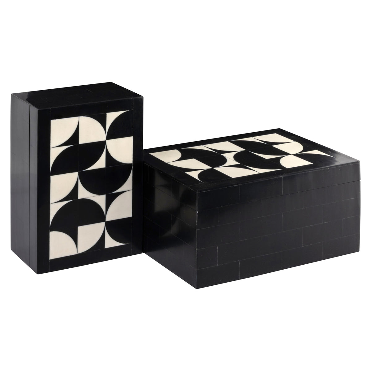 Richmond Möbel Aufbewahrungsbox Rae (Set von 2) black/white | 215802
