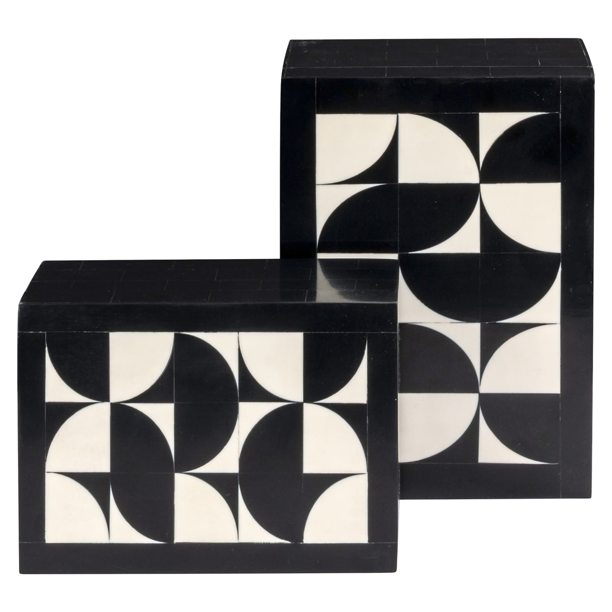 Richmond Möbel Aufbewahrungsbox Rae (Set von 2) black/white | 215802