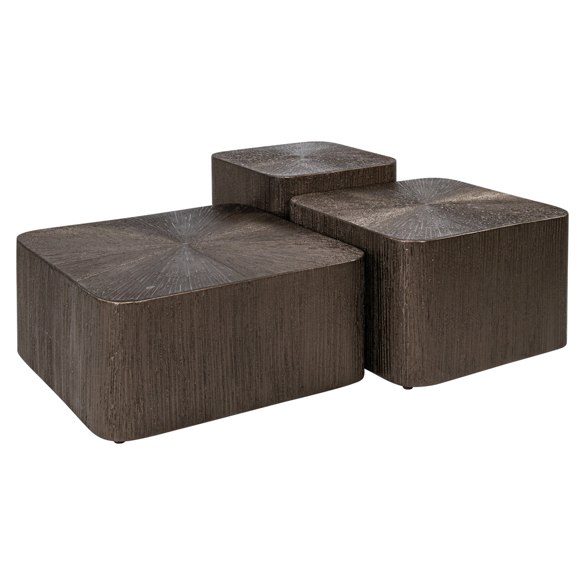 Richmond Möbel Couchtisch Cubes (Set von 3) brunzae | 215822