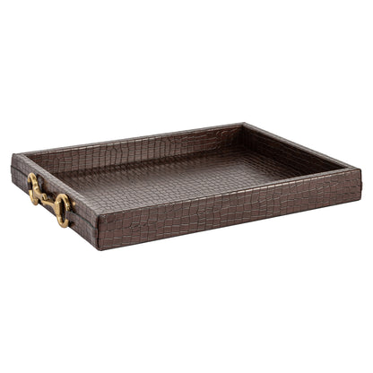 Richmond Möbel Tablett Banks dark brown | 215838