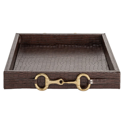 Richmond Möbel Tablett Banks dark brown | 215838