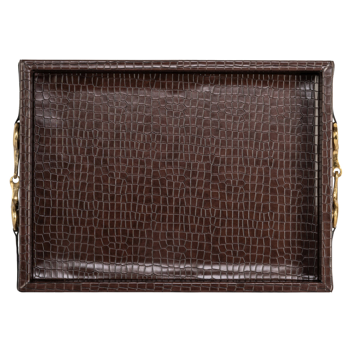 Richmond Möbel Tablett Banks dark brown | 215838