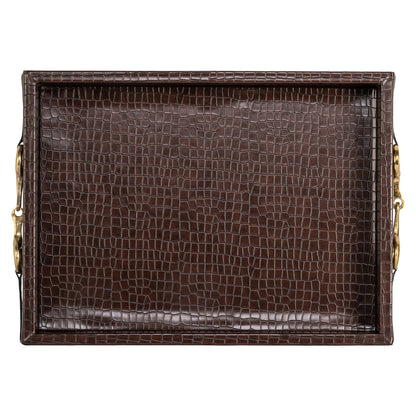 Richmond Möbel Tablett Banks dark brown | 215838