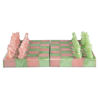 Richmond Möbel Dekoratives Spiel Azalea chessboard pink/green | 215894