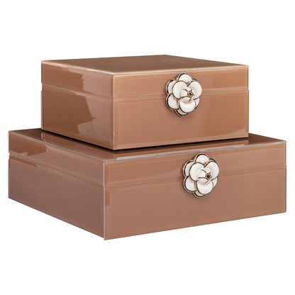 Richmond Möbel Aufbewahrungsbox Floral brown | 215928