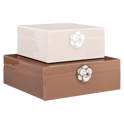 Richmond Möbel Aufbewahrungsbox Floral brown | 215928