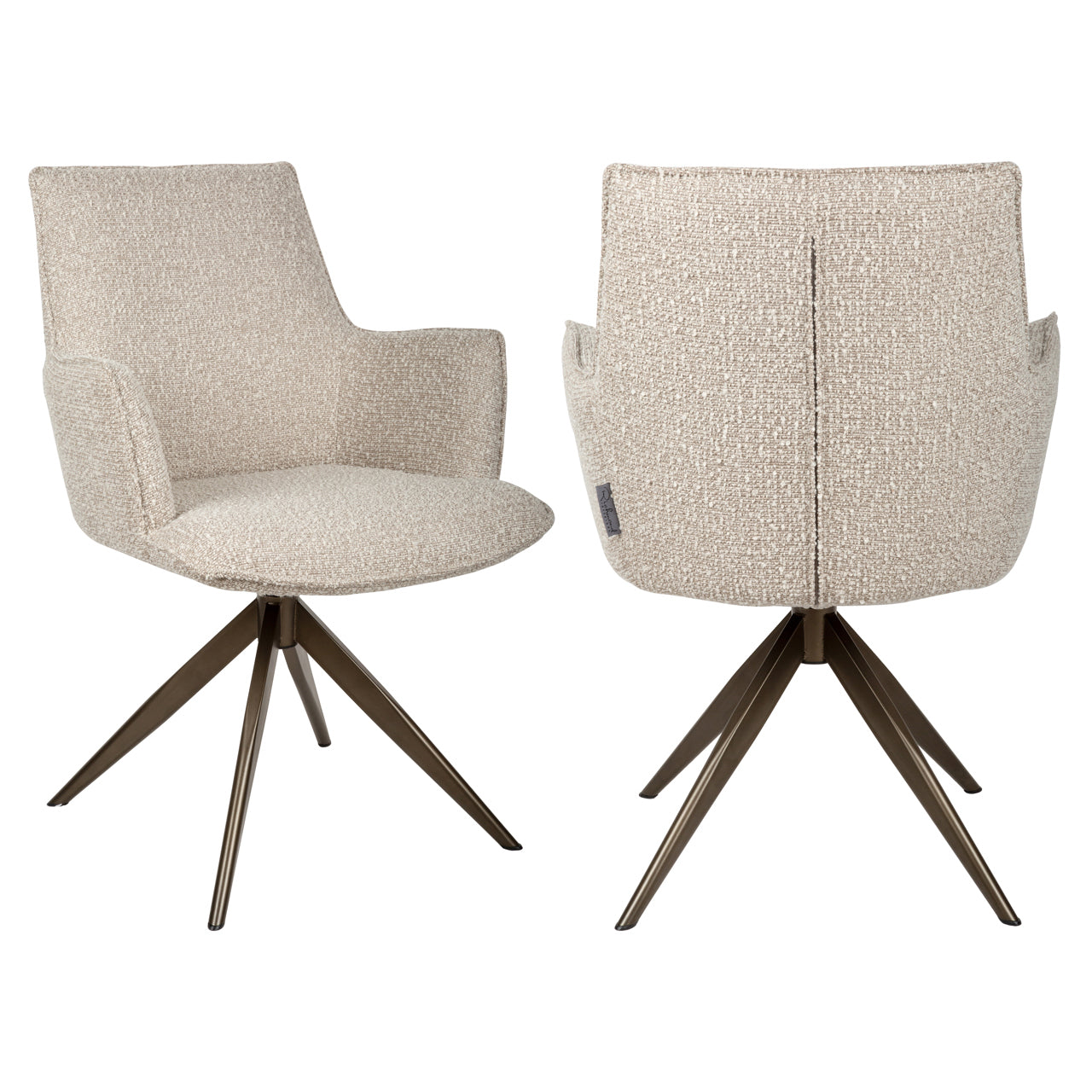 Richmond Möbel | Esszimmerstuhl Dakota drehbar with arm | Niagara-beige