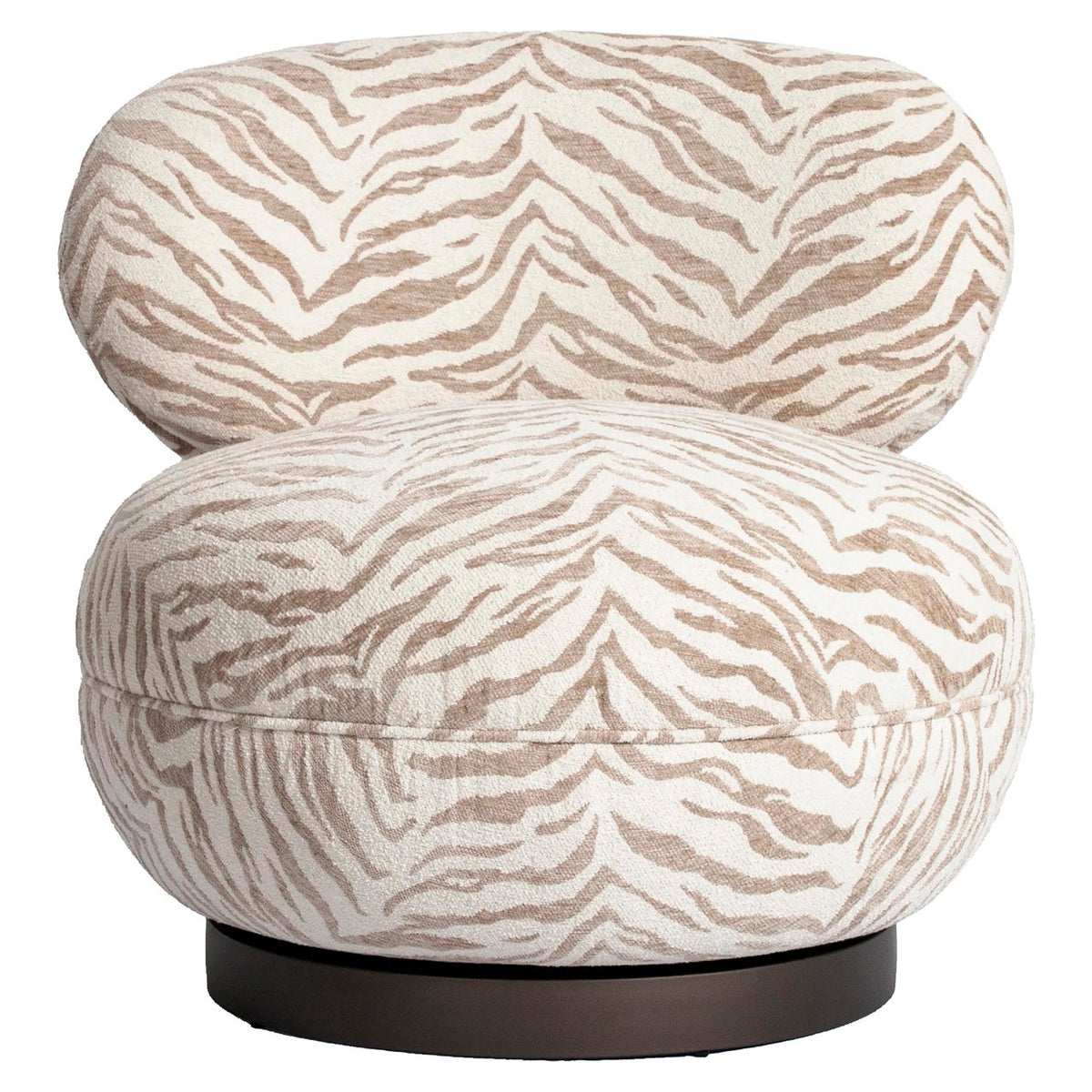 Richmond Möbel Lounge Stuhl Jace drehbar beige tiger | 216043