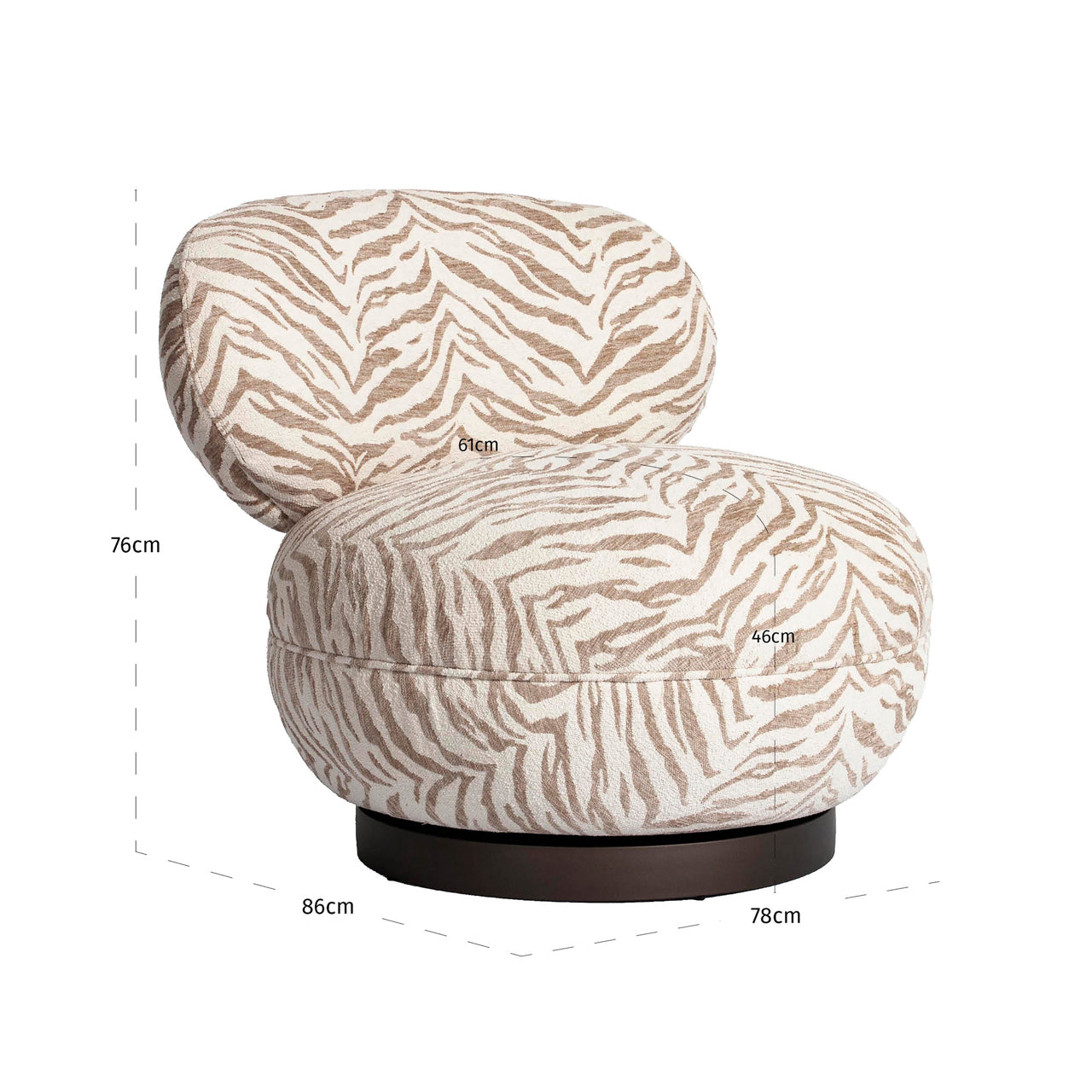 Richmond Möbel | Lounge Stuhl Jace drehbar | Lovely-cream