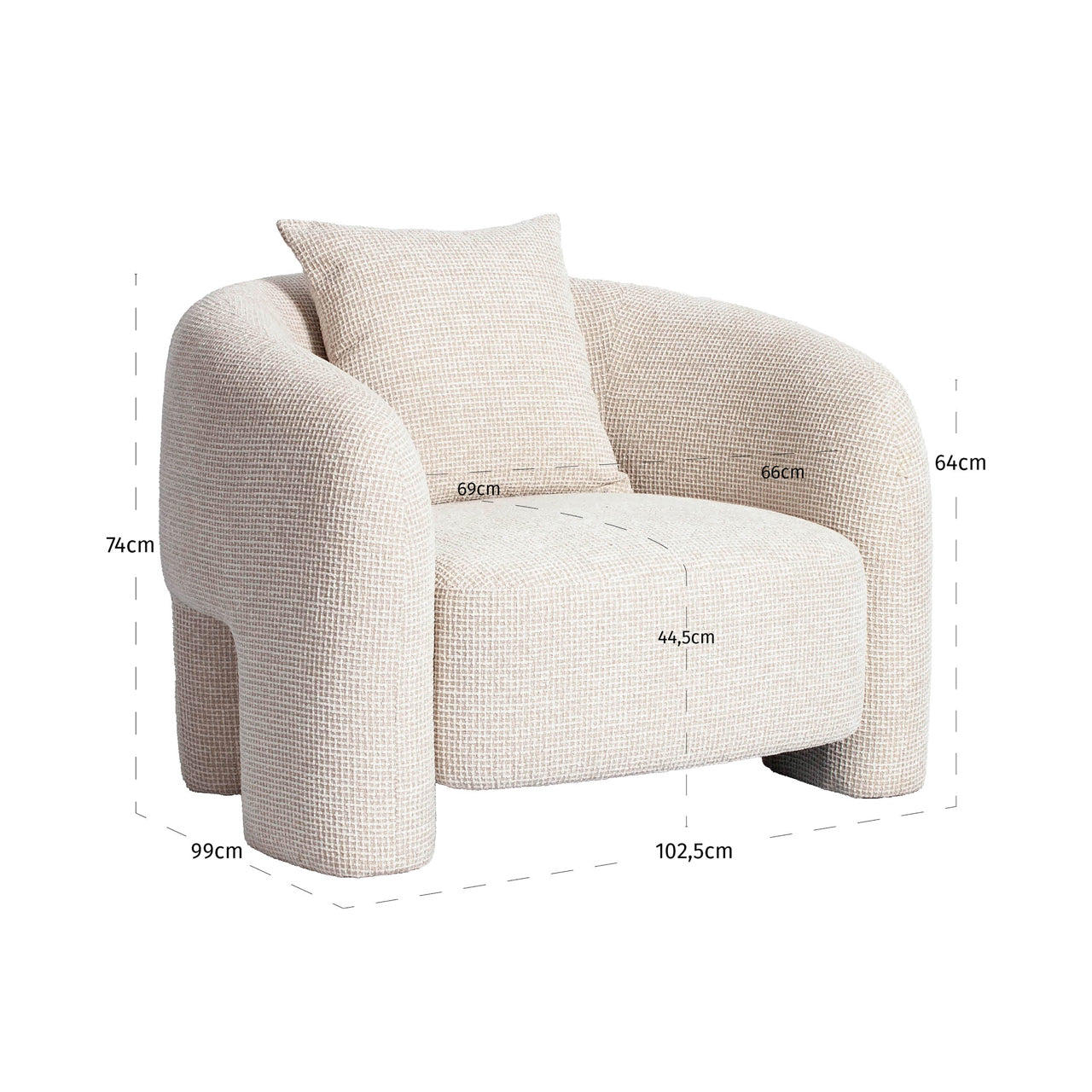 Richmond Möbel | Lounge Stuhl Tuscany | Beige-graffic