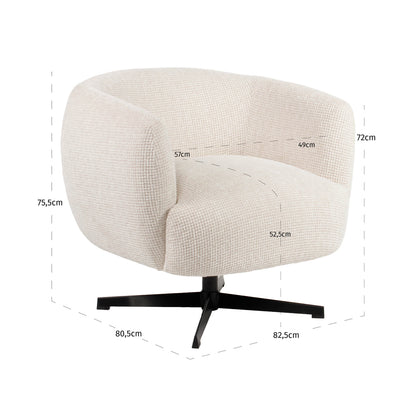 Richmond Möbel | Lounge Stuhl Estelle drehbar | Sheep-natural