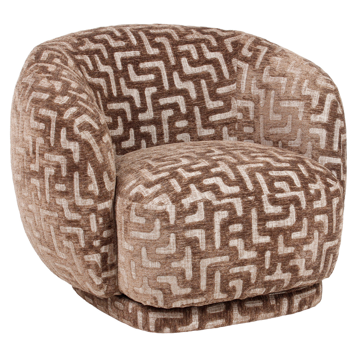 Richmond Möbel Lounge Stuhl Negreslo drehbar brown labyrinth | 216058