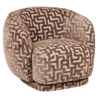 Richmond Möbel Lounge Stuhl Negreslo drehbar brown labyrinth | 216058