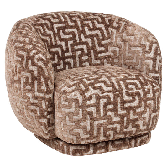 Richmond Möbel Lounge Stuhl Negreslo drehbar brown labyrinth | 216058