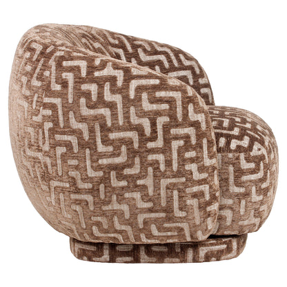 Richmond Möbel Lounge Stuhl Negreslo drehbar brown labyrinth | 216058