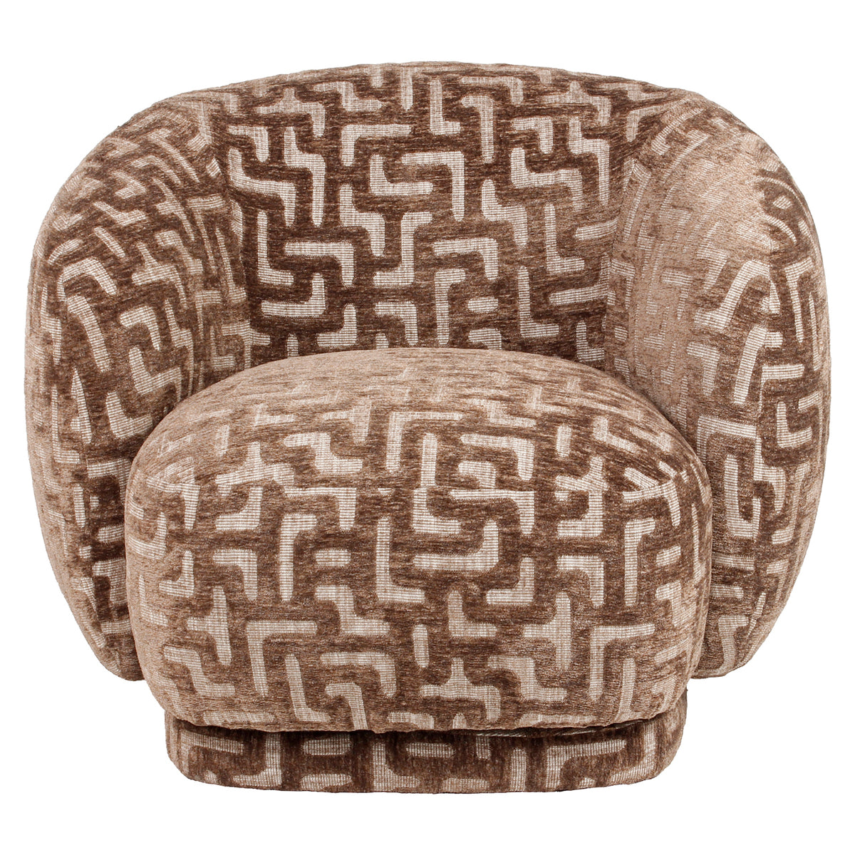 Richmond Möbel Lounge Stuhl Negreslo drehbar brown labyrinth | 216058