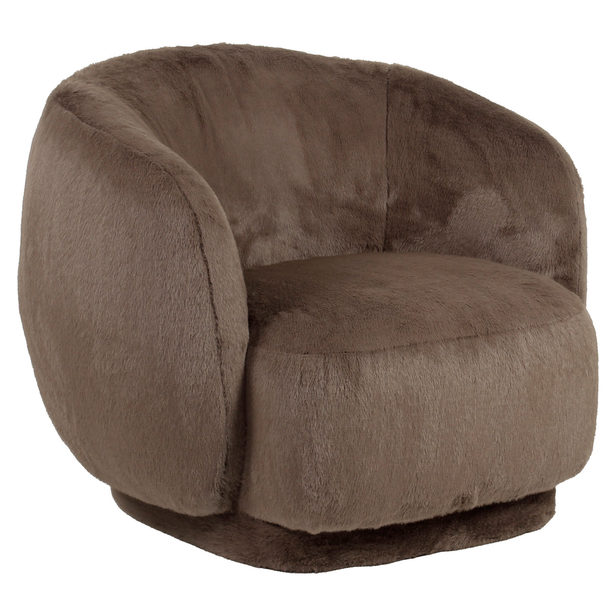 Richmond Möbel Lounge Stuhl Negreslo drehbar brown fluffy | 216059