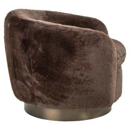 Richmond Möbel Lounge Stuhl Colmar drehbar chocolat fluffy | 216079