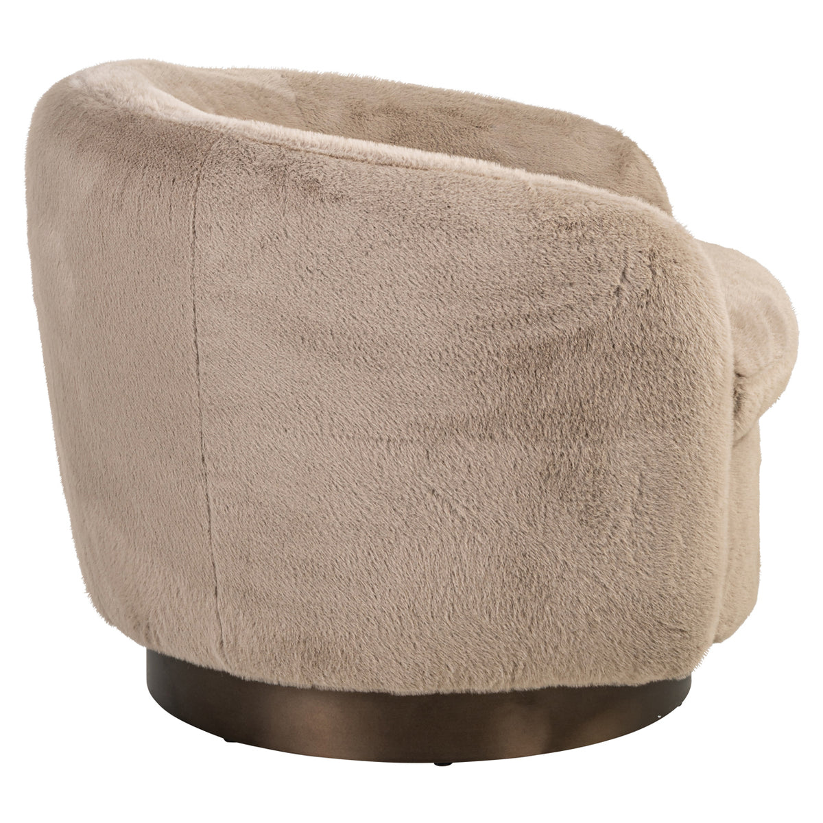 Richmond Möbel Lounge Stuhl Colmar drehbar khaki fluffy | 216080