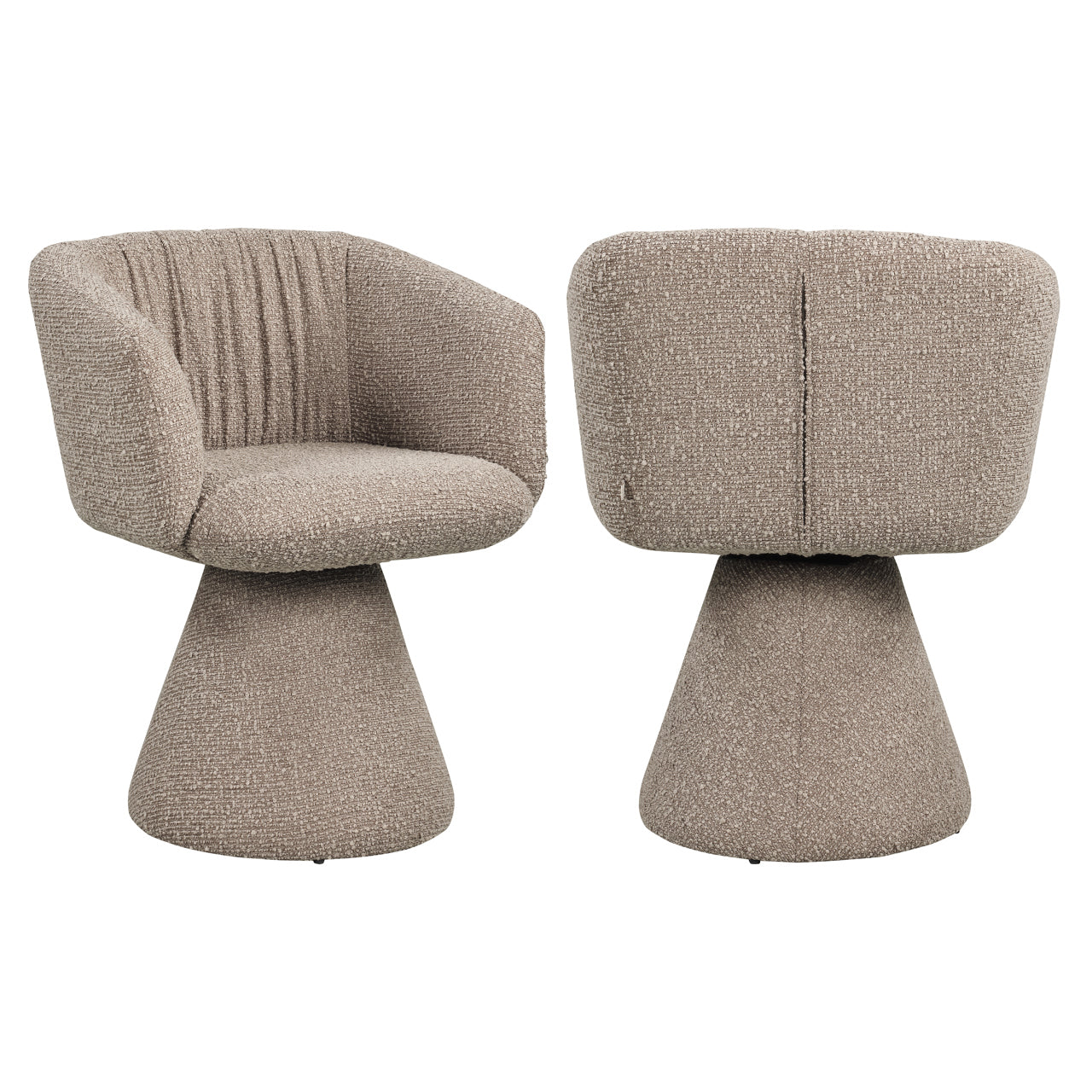 Richmond Möbel | Esszimmerstuhl Madeline mocca chunky swivel | mocca-chunky