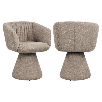 Richmond Möbel | Esszimmerstuhl Madeline mocca chunky swivel | mocca-chunky