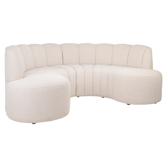 Dining bench Landmark round - fully upholstered (Set of 2)