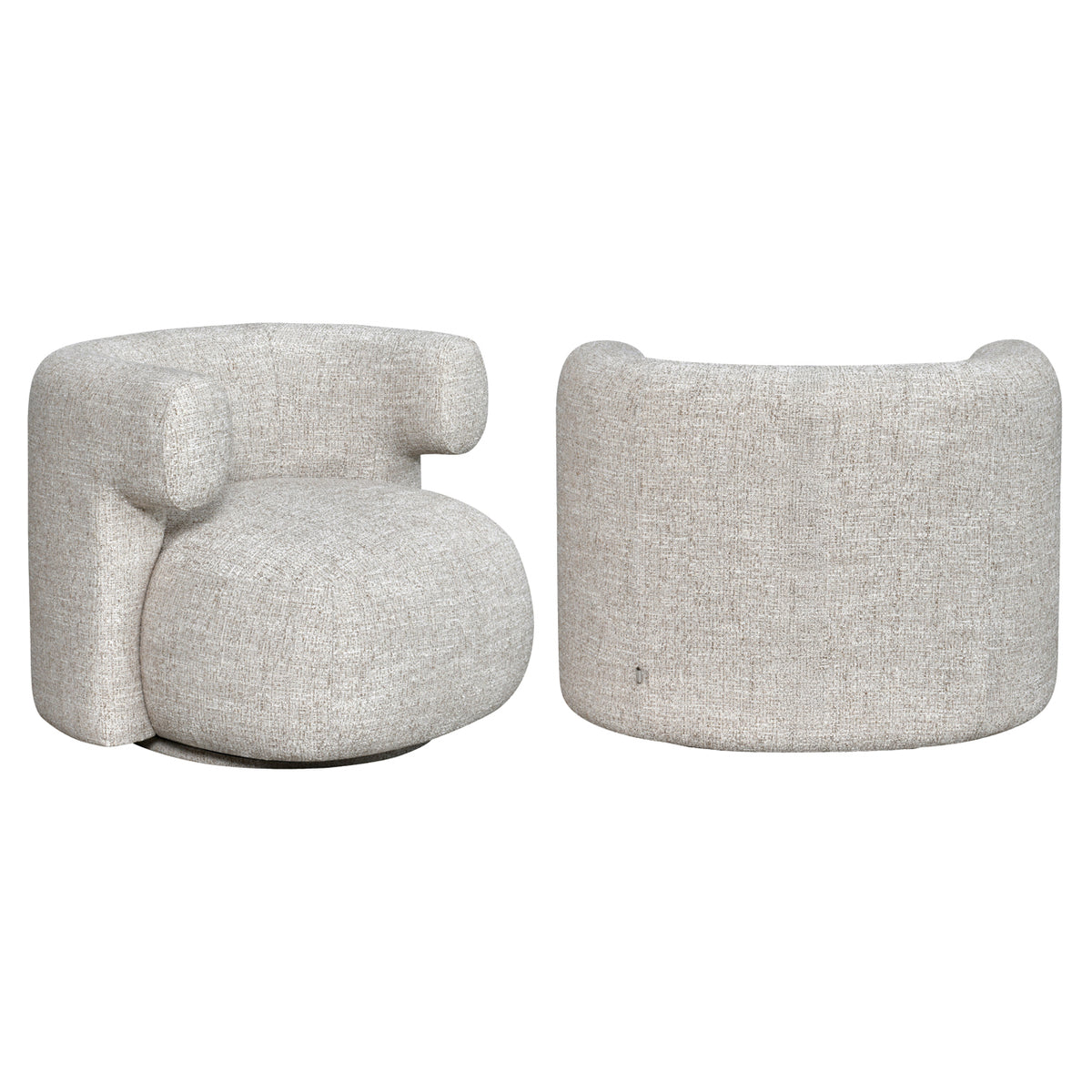 Richmond Möbel Lounge Stuhl Talley drehbar cream tweed | 216740