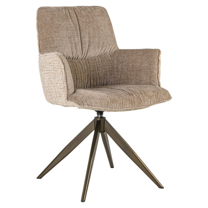 Richmond Möbel Esszimmerstuhl Chase drehbar cream blockweave | 216781